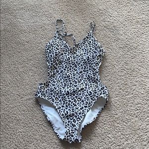 Xhilaration cheetah/leopard one piece swimsuit